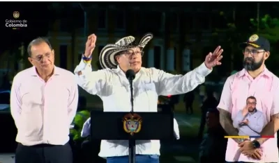 Gustavo Petro, presidente de Colombia, desde Barranquilla. 