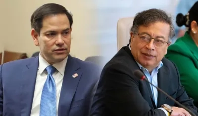 Marco Rubio y Gustavo Petro.
