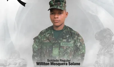 Soldado Willinton Mosquera.