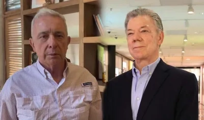 Álvaro Uribe Vélez y Juan Manuel Santos.