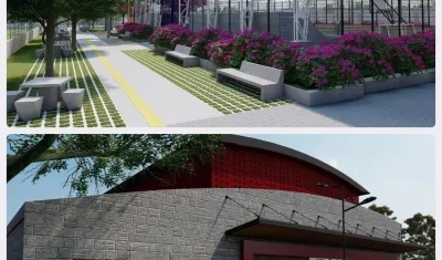 Imagen de lo será el polideportivo de Polonuevo. 