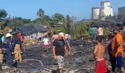 Incendio controlado en la Bendición de Dios. 