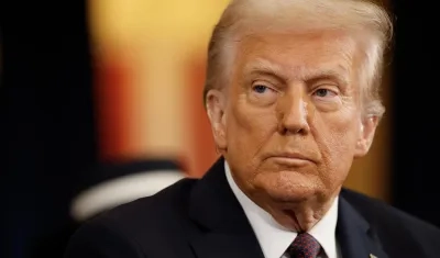 Donald Trump en el Capitolio este lunes.