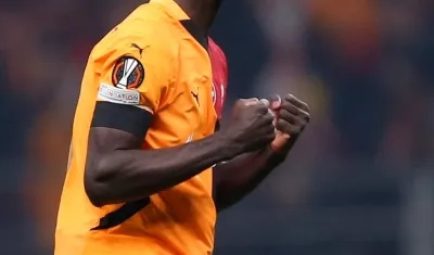 Davinson Sánchez celebrando su gol.