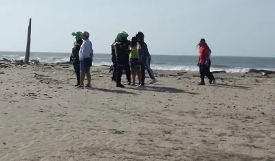 Búsqueda en playas de Puerto Colombia. 