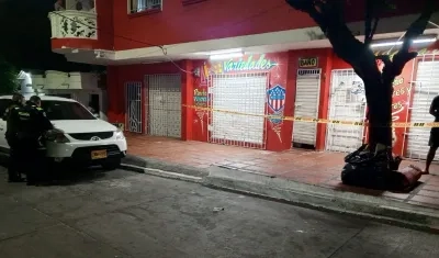 Aspecto del sitio del crimen a tendero en el barrio El Valle el 27 de enero de este año.