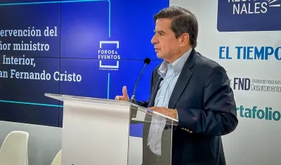 Juan Fernando Cristo, Ministro del Interior.