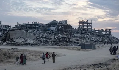 Edificaciones destruidas en Gaza por los ataques.