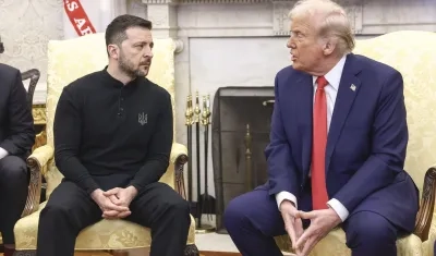 Volodímir Zelenski y Donald Trump este viernes en la Casa Blanca.