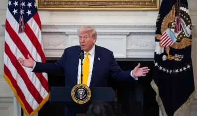 El Presidente Donald Trump este viernes en la Casa Blanca.