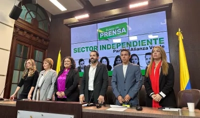 Los congresistas de Alianza Verde que pidieron la escisión. 