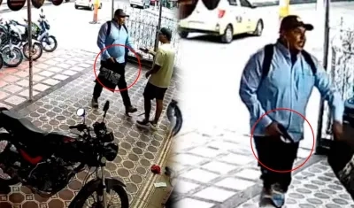 Momento en el que perpetró un atraco en la carrera 8, en diciembre de 2024.