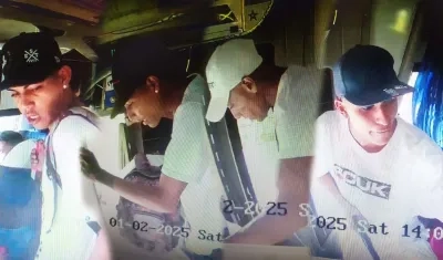 Las cuatro personas que robaron el bus.