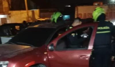 Automóvil en el que se hallaba la víctima.