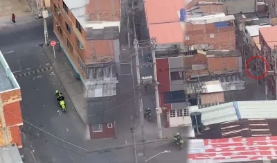 Momento en que se presentó la balacera en Ciudad Bolívar, Bogotá. 