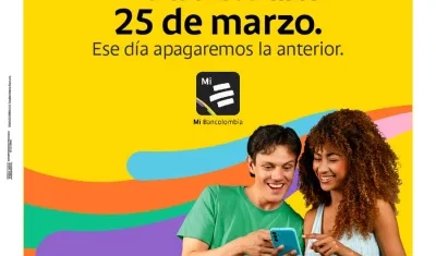 Desde el 25 de marzo solo quedará Mi Bancolombia.