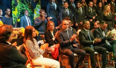 Armando Benedetti durante la presentación del nuevo gabinete.