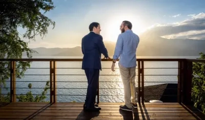 El secretario de Estado de Estados Unidos, Marco Rubio, y el presidente salvadoreño, Nayib Bukele. 