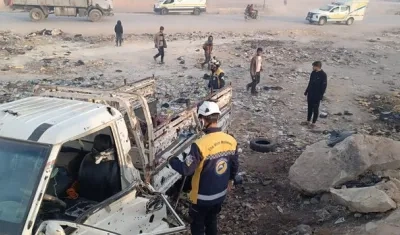 Zona de la explosión.