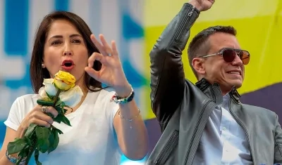 Luisa González y Daniel Noboa. 