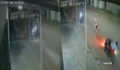 Momento en que roban la moto.