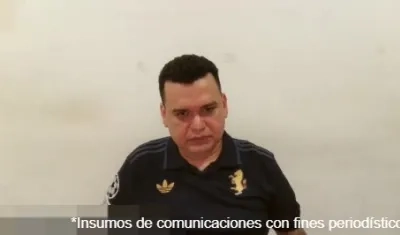 Digno Palomino durante la audiencia virtual. 