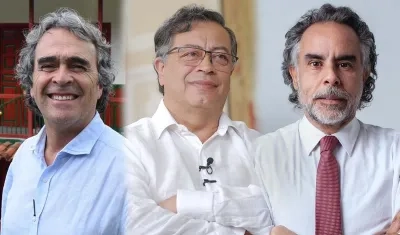Sergio Fajardo, Gustavo Petro y Armando Benedetti.