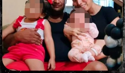 La pareja de esposos y los dos menores fallecidos.