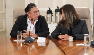 Gustavo Bolívar en el Consejo de Ministros de este martes. 