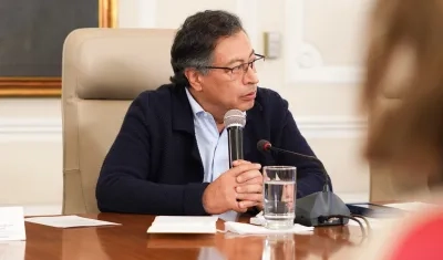 El Presidente Gustavo Petro en el Consejo de Ministro. 