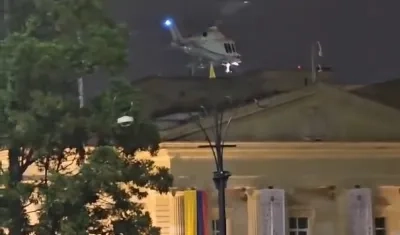 Sobrevuelo en la Casa de Nariño.