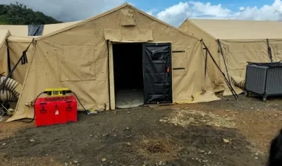 Hospital de campaña del Gobierno en El Plateado, Cauca.