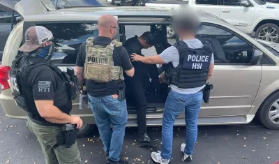 Un indocumentado venezolano detenido en Miami. 