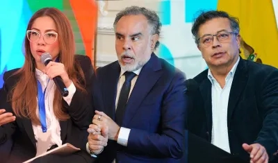 Cathy Juvinao, Armando Benedetti y Gustavo Petro.