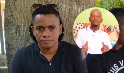 Manuel Orozco y su primo Gilberto Junior Santana Almanza, asesinado en El Bosque.