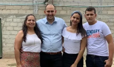 Yorlay Rincón, Marlon Lora, Ángela y Santiago.