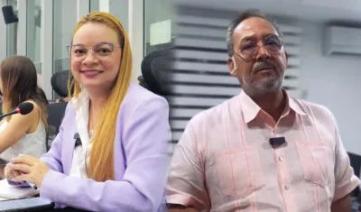 La diputada Alejandra Moreno y el gerente de la ESE UNA, Pablo Alberto De La Cruz.