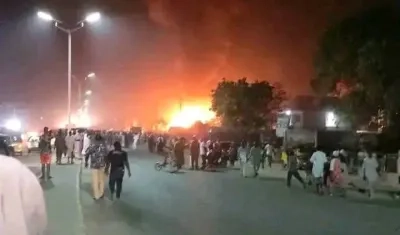 Zona donde se produjo el incendio.