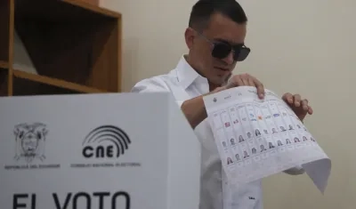 El presidente de Ecuador y candidato a la reelección, Daniel Noboa.