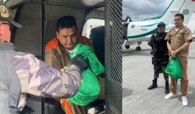 Digno Palomino cuando fue trasladado a Bogotá en abril del 2023. 