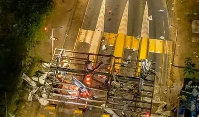 Así quedó el peaje de Villa del Rosario.