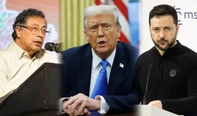 Gustavo Petro, Donald Trump y Volodímir Zelenski.