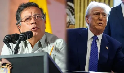 El Presidente Gustavo Petro y Donald Trump.