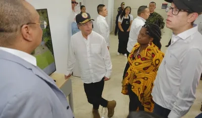 El Presidente Petro y Francia Márquez hoy en Suárez, Cauca.