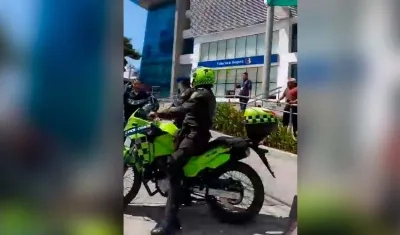 Banco de Bogotá donde se registró el robo. 