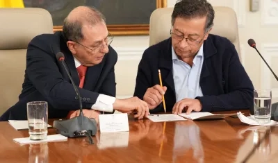 Jorge Rojas y Gustavo Petro.