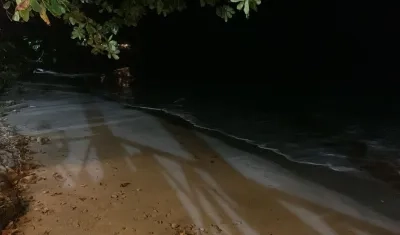 Imagen del oleaje en San Andrés.