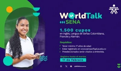 Promoción de ‘WorldTalk Sena’.