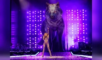 Shakira durante su concierto en Brasil. 