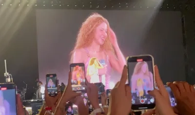 Shakira en su primer concierto en el estadio Metropolitano. 